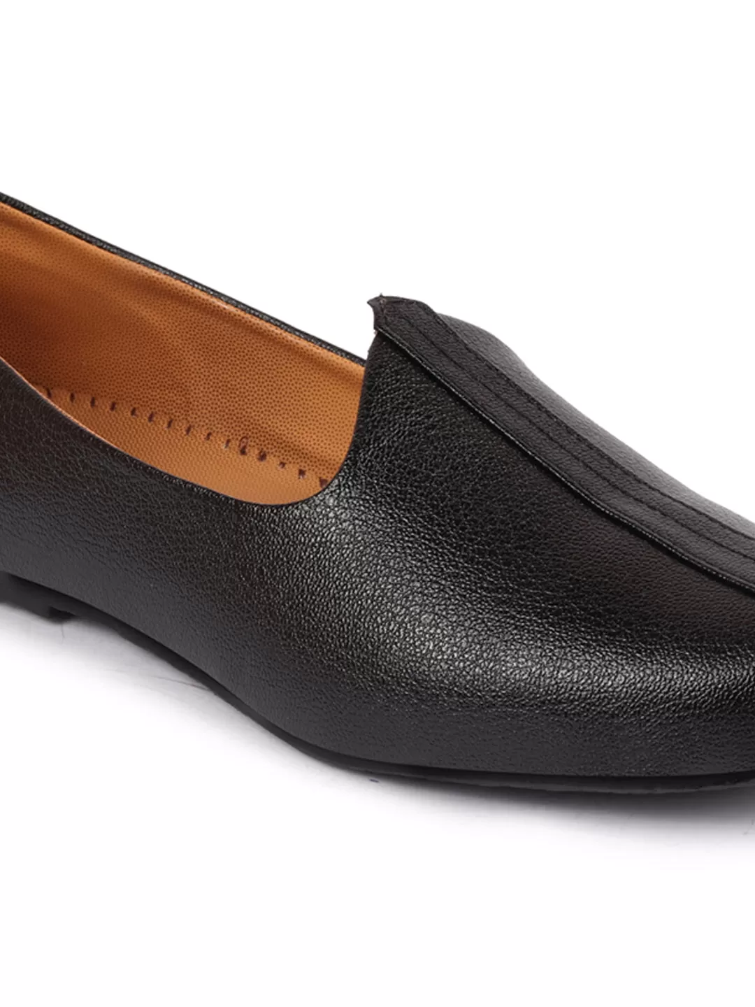 Men Black Ethnic Slip-On Jutis and Mojaris