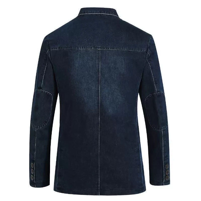 Men Blazer - Cowboy Denim Jeans Blazer