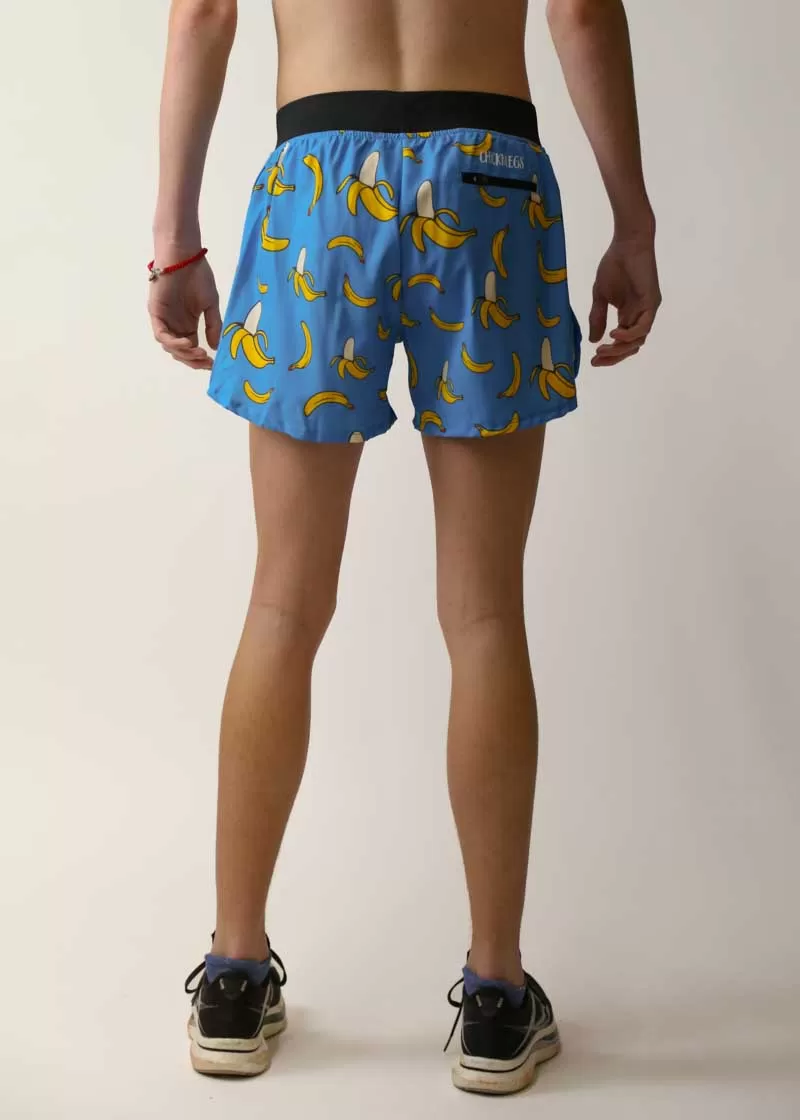 Men's Blue Bananas 4" Half Split Shorts