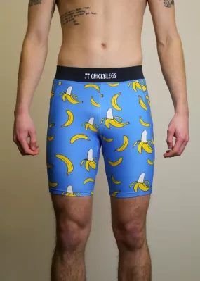 Men's Blue Bananas 8" Half Tights