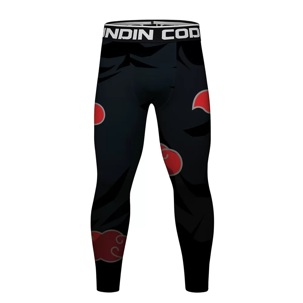 Men's Naruto 'Akatsuki' Elite Leggings Compression Spats