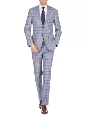 Men's Window Pane Slim Fit Suits