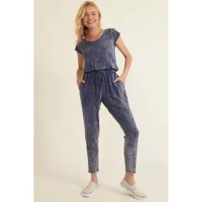 Mineral Washed Finish Knit Jumpsuit