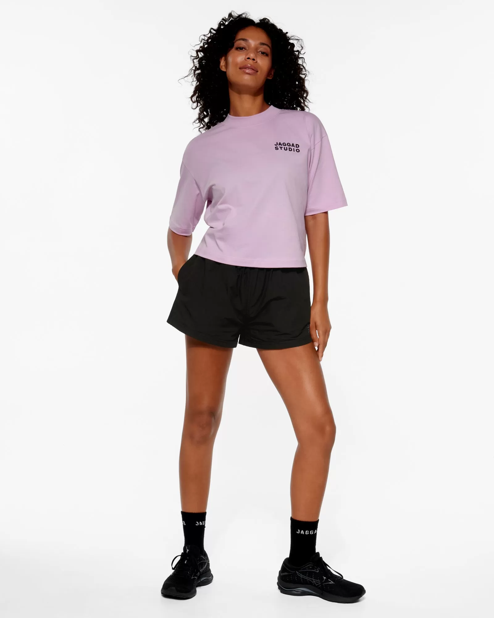 MOKENA OVERSIZED CROP TEE LAVENDER PINK