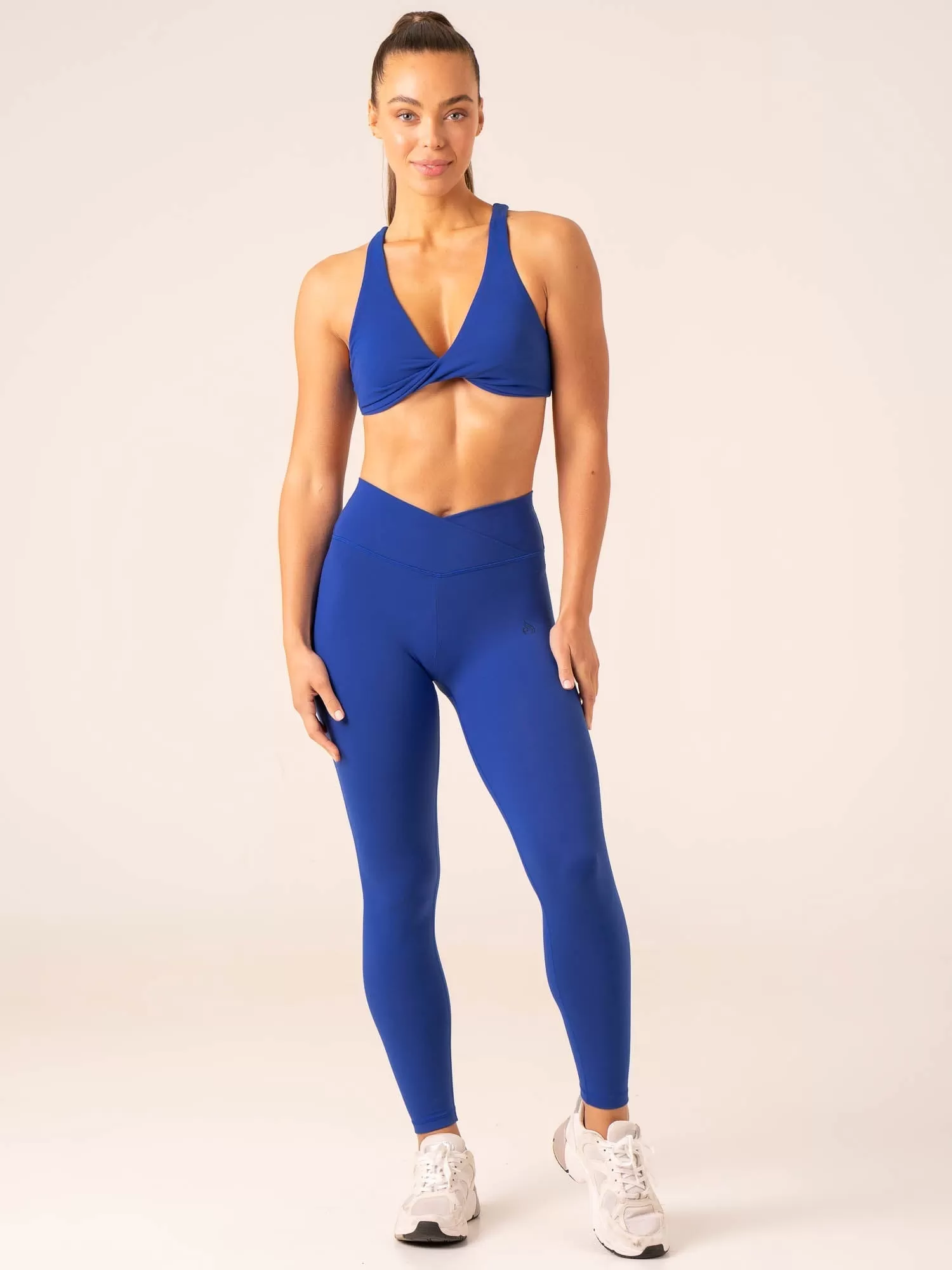 Momentum Cross Over Scrunch Leggings - Cobalt