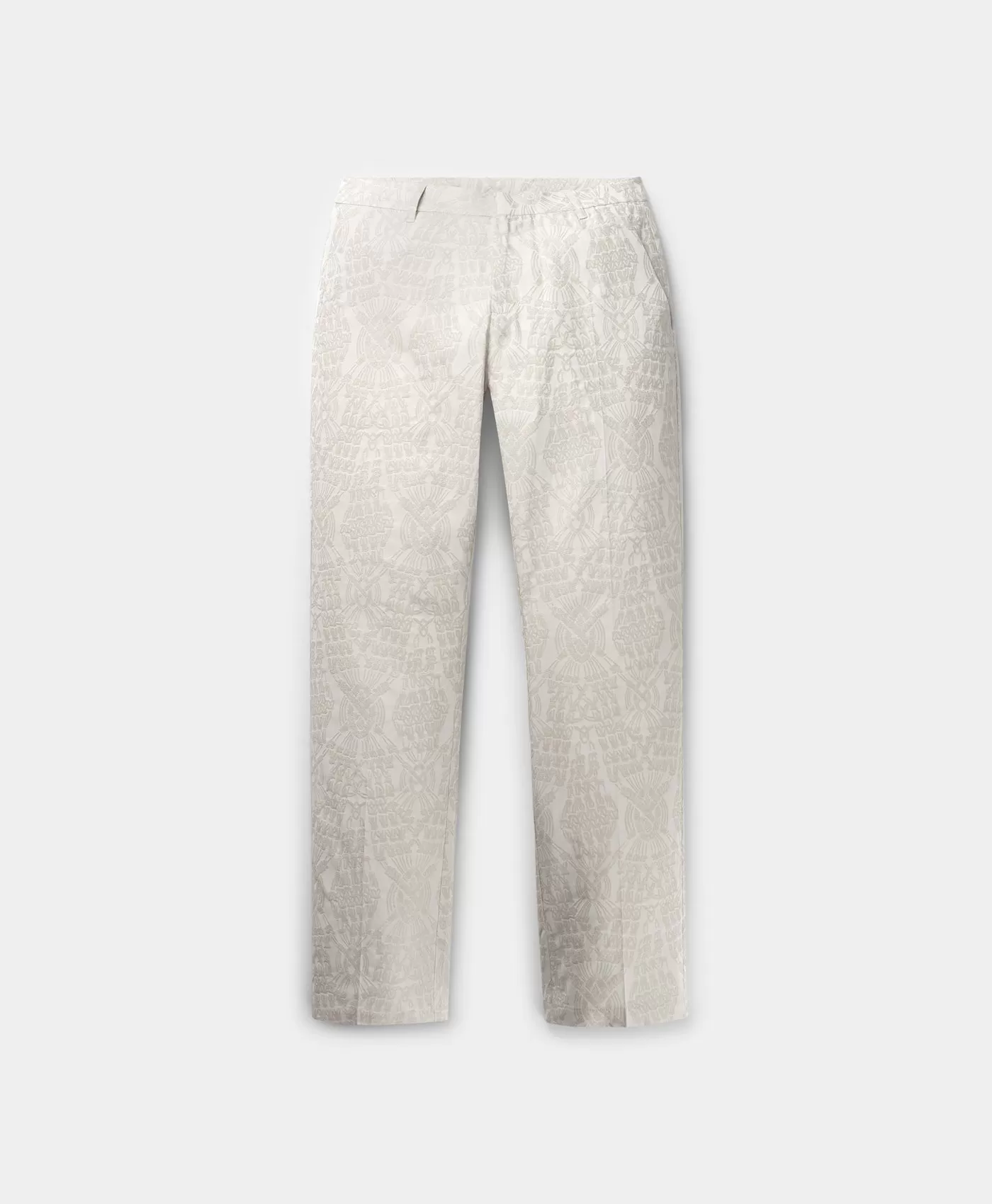 Moonstruck Grey Zuri Macrame Jacquard Pants