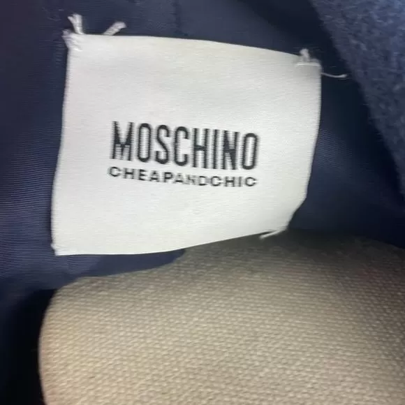 MoschinoAngoraWool Blend Navy Jacket