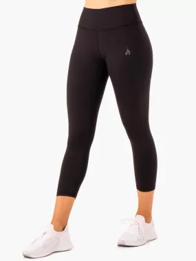 Movement High Waisted 7/8 Pocket Leggings - Black