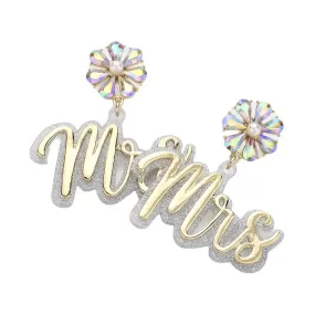 MRS Message Dangle Earrings