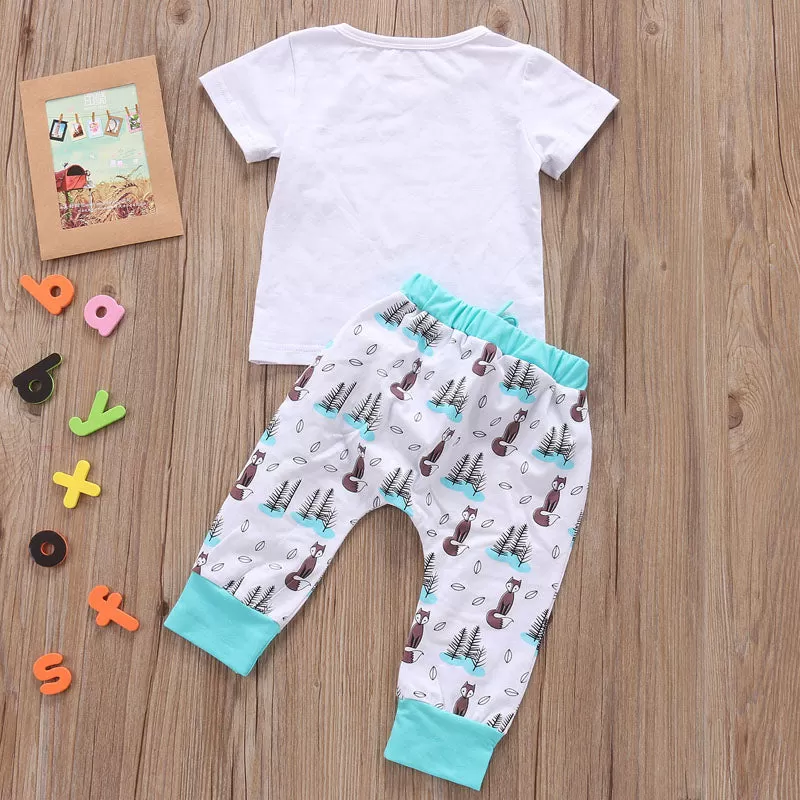 Newborn Baby Clothes Set,  T-shirt Tops Pants Little Boys and Girls Outfits