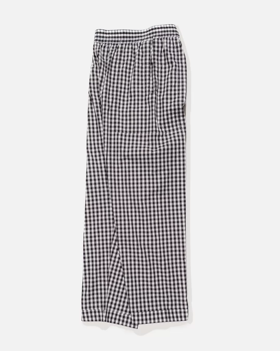 Night Pants Gauze Plaid - Black / White