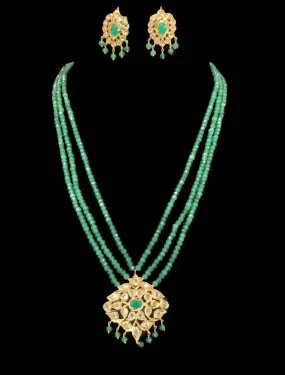 NS212 Meeraj necklace set ( green ) ( READY TO SHIP )