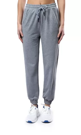 O179812 Slip On Casual Heather Grey Jogger Pants