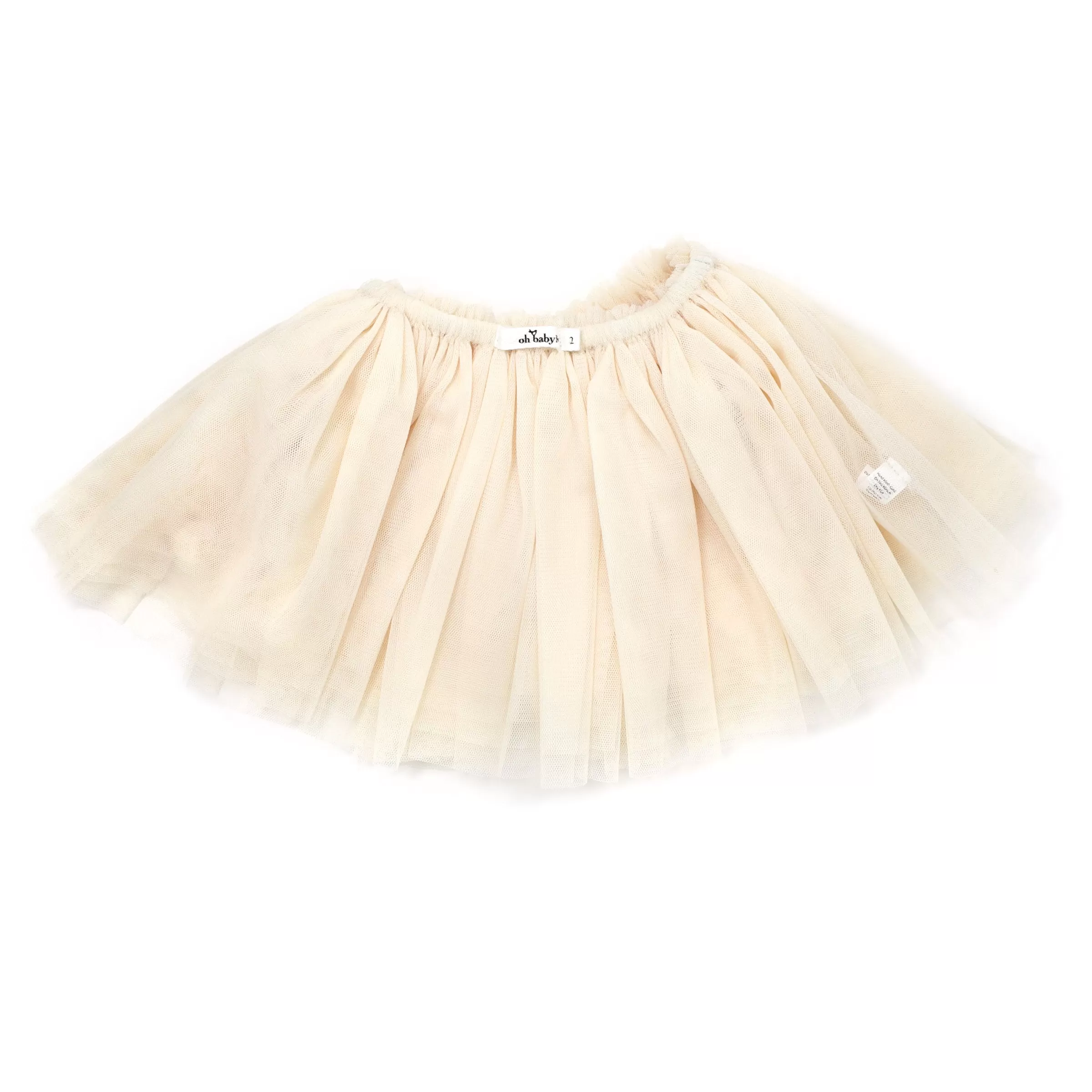 oh baby! Tulle Pom Pom Frill Tutu Skirt - Cream