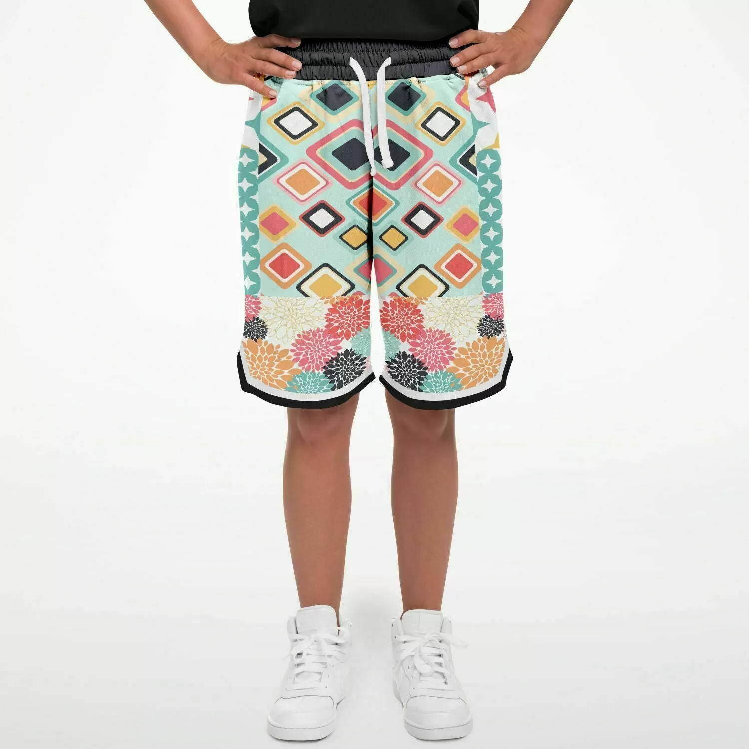 Old Miami Yellow Patchwork Basketball Shorts