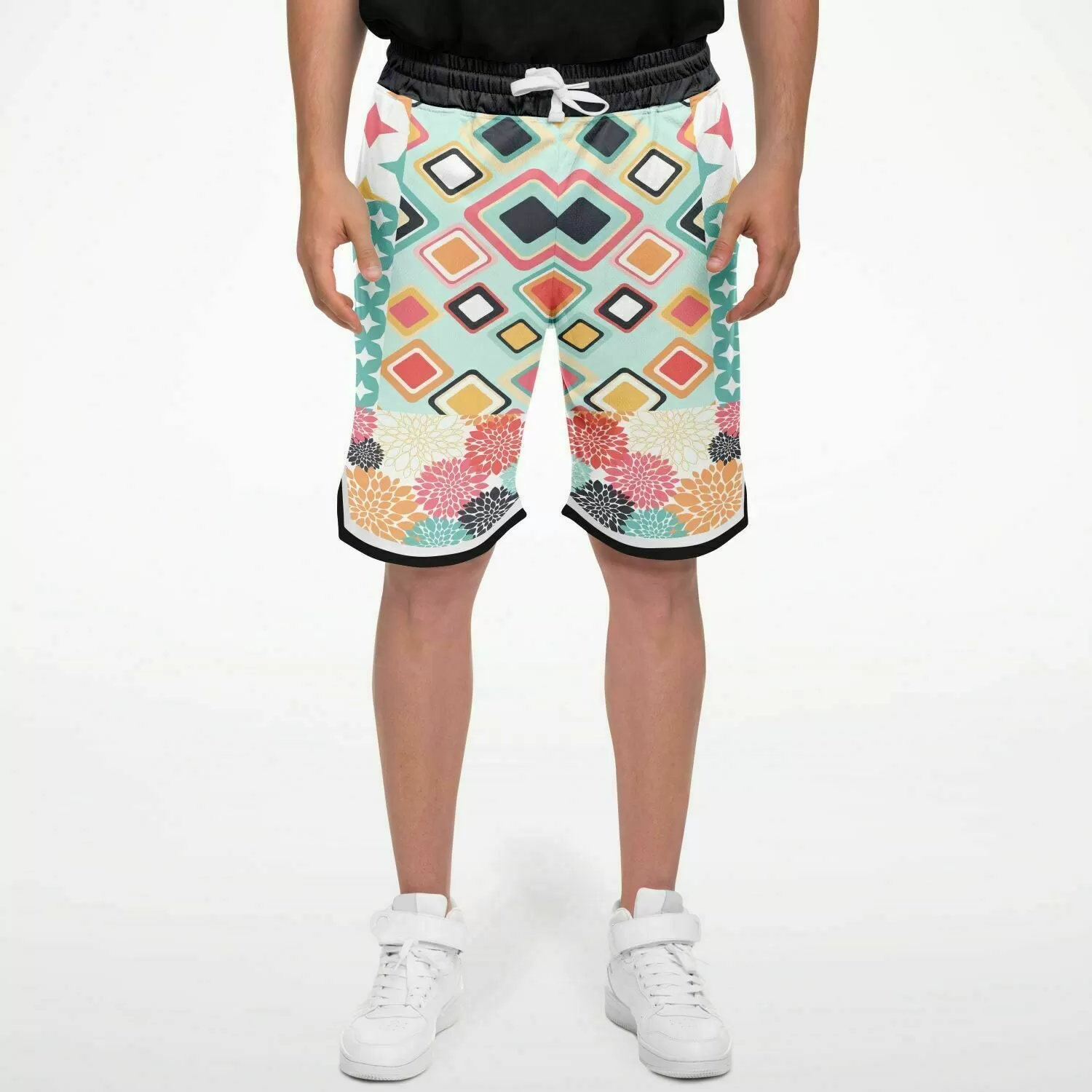 Old Miami Yellow Patchwork Basketball Shorts