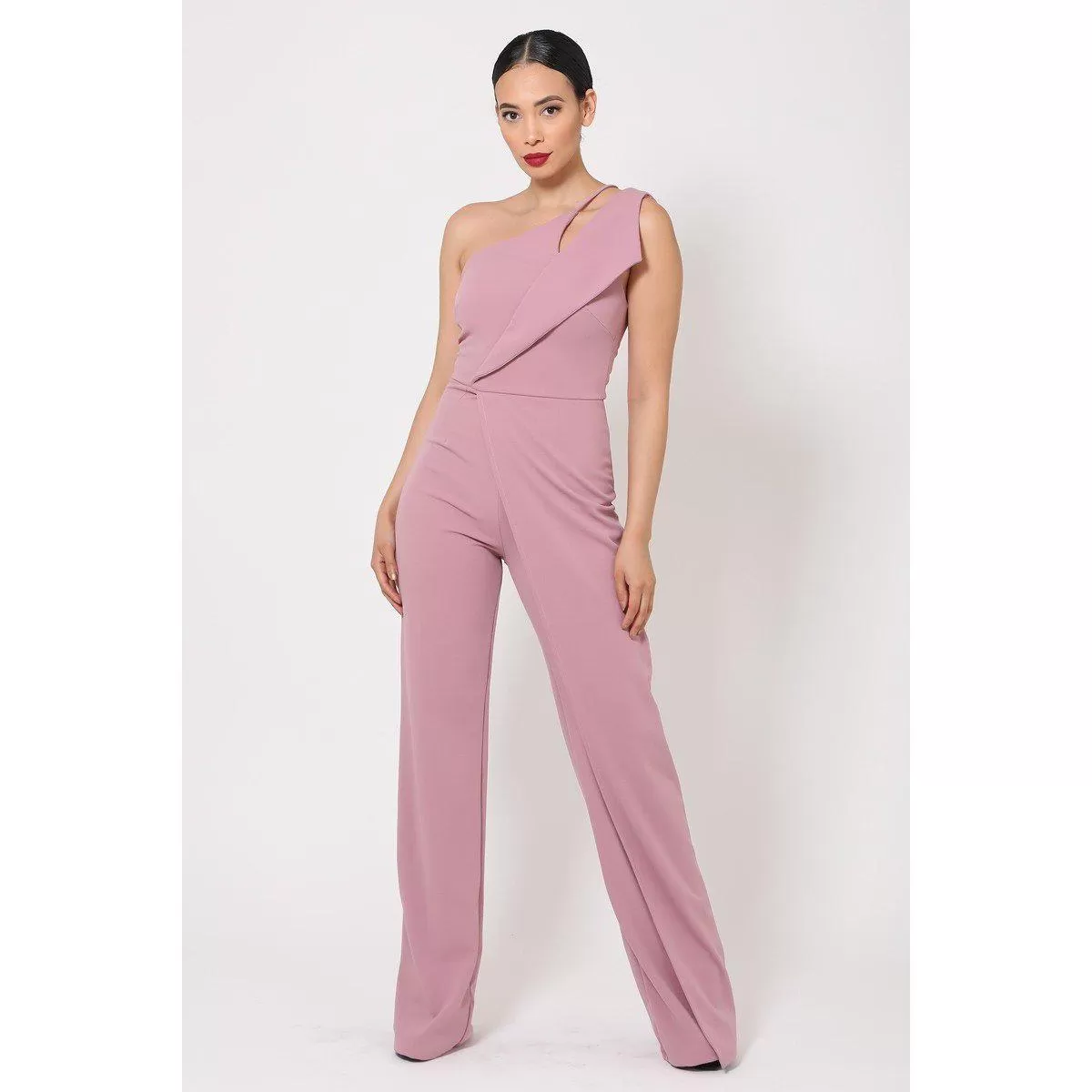 One Shoulder Jumpsuit W/ Small Opening