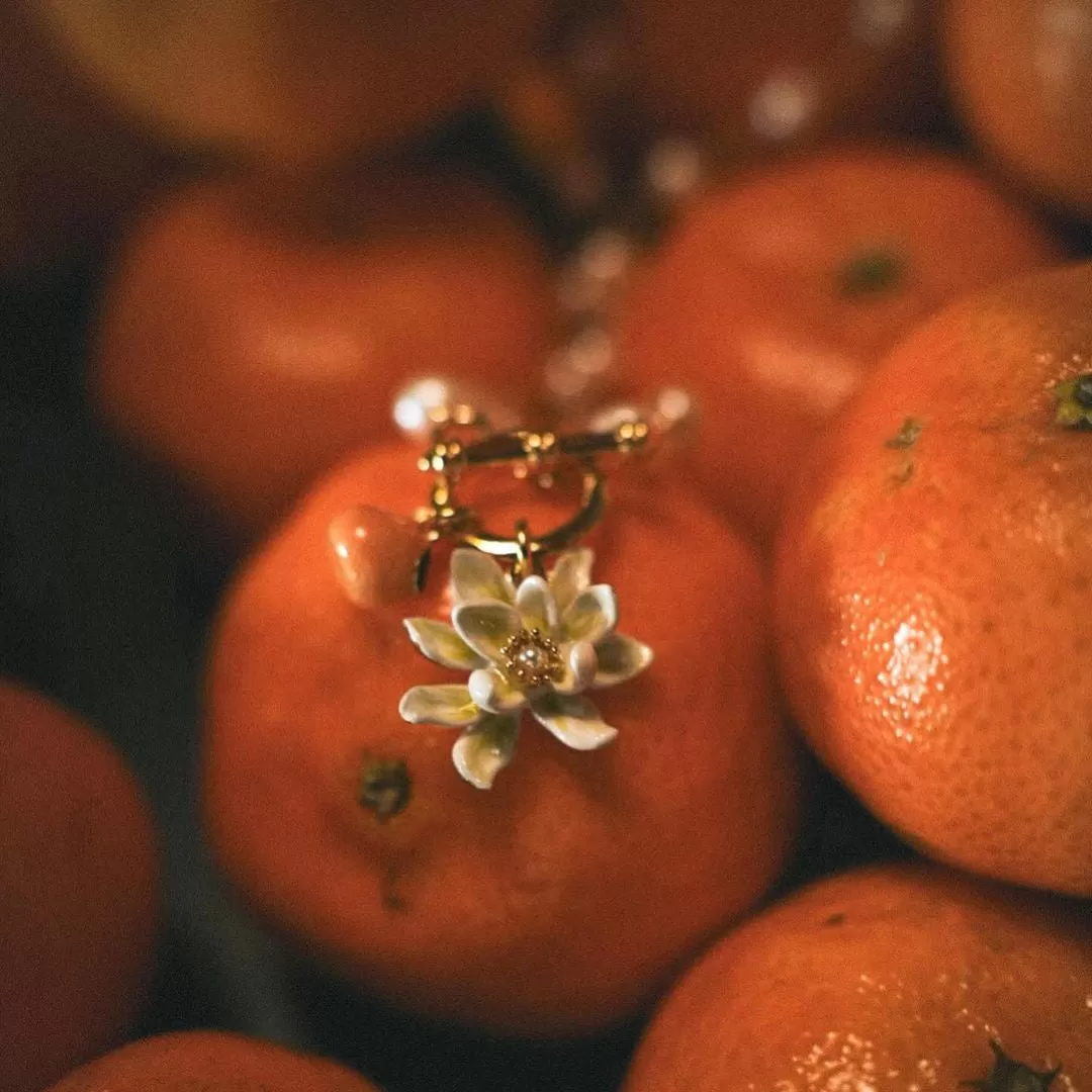 Orange Pearl Necklace