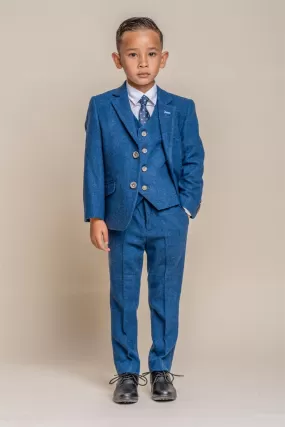 Orson Blue Boys Three Piece Suit