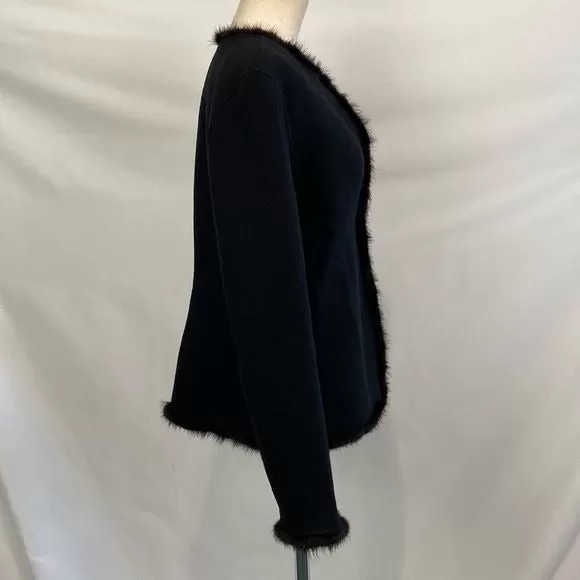 OscarDeLa Renta Black with Mink Trim Vintage Jacket