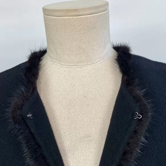 OscarDeLa Renta Black with Mink Trim Vintage Jacket