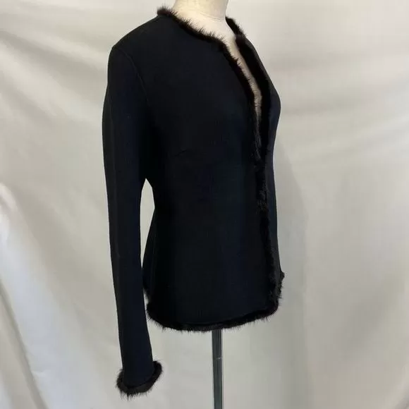 OscarDeLa Renta Black with Mink Trim Vintage Jacket