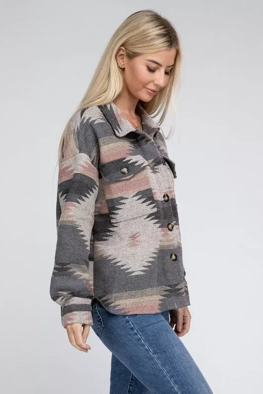 Out on the Trails Geometric Pattern Jacket