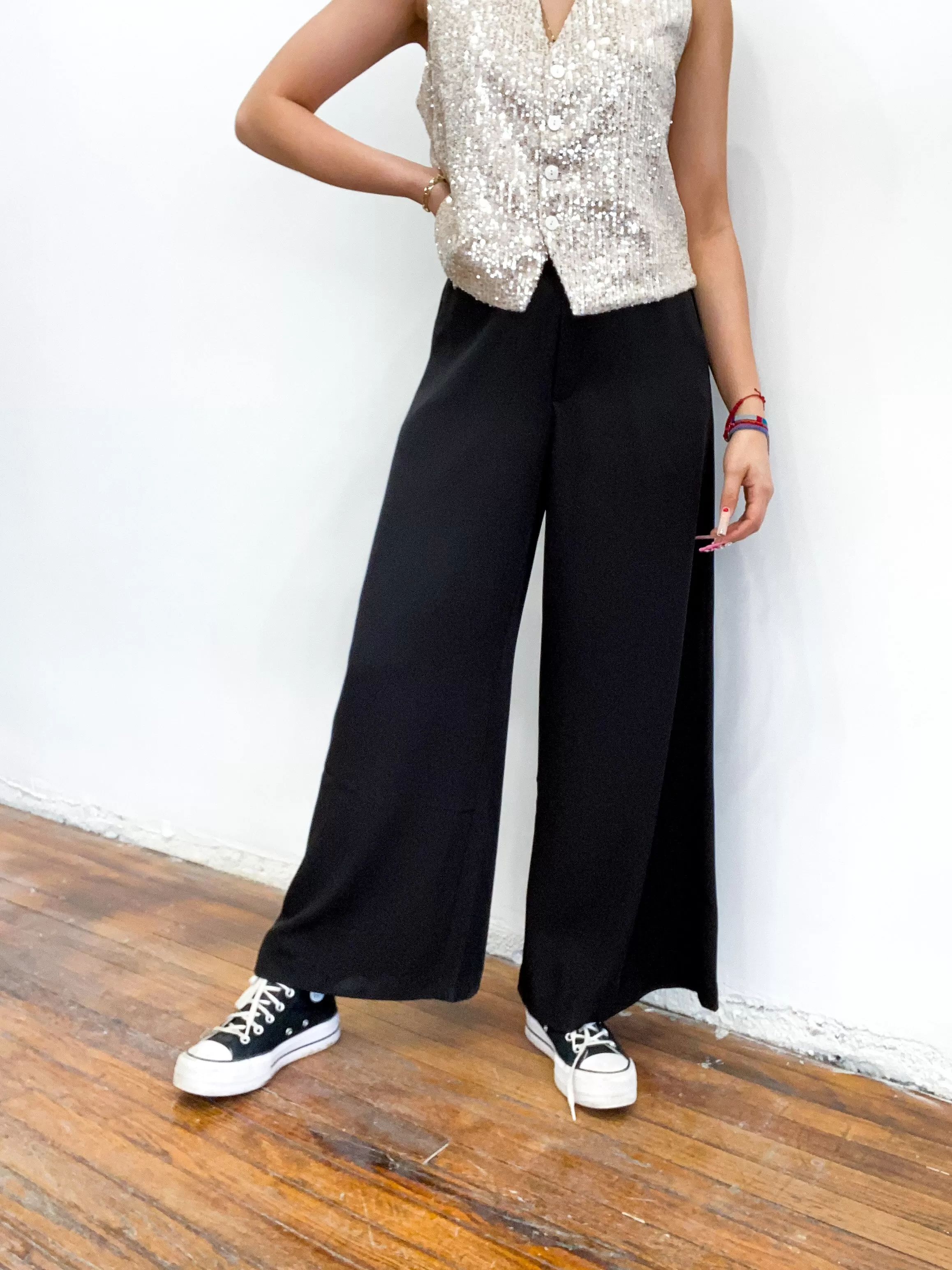 Paxton Wide Leg Pants in Black