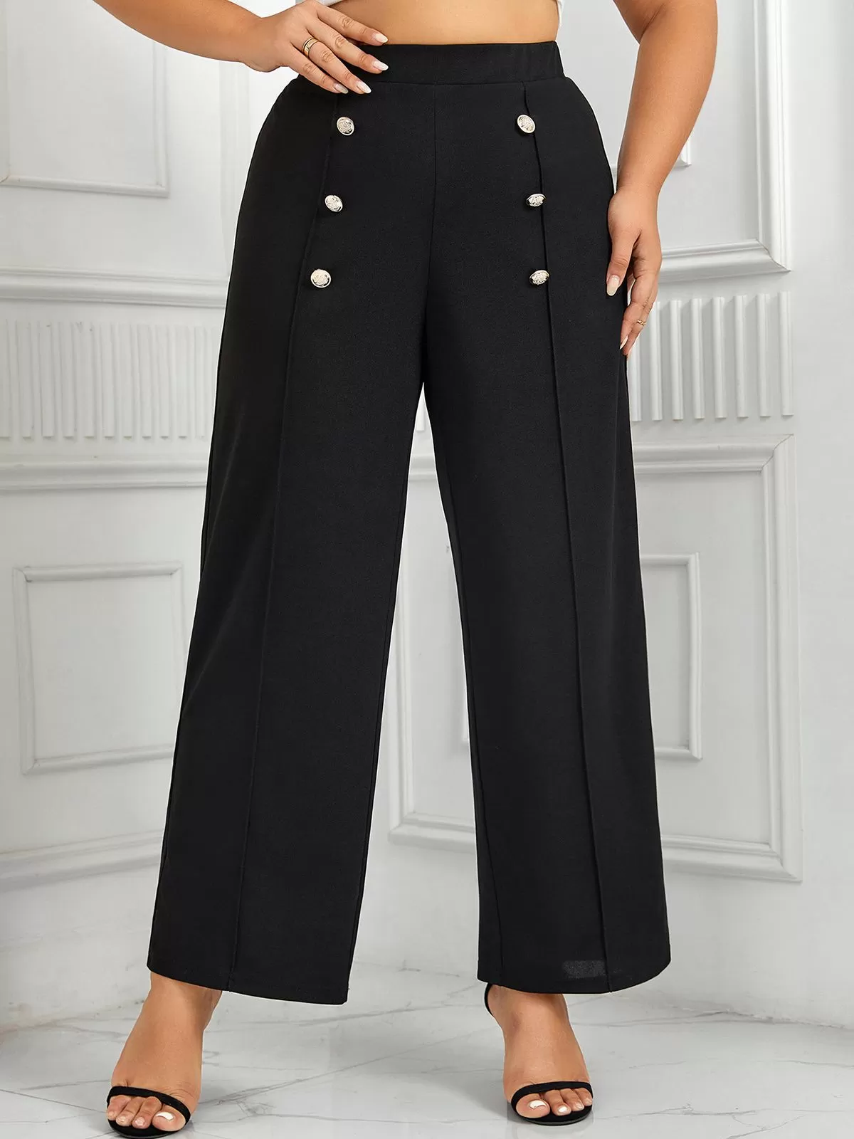 [Plus Size] 1930s High Waisted Double Breasted Suit Pants