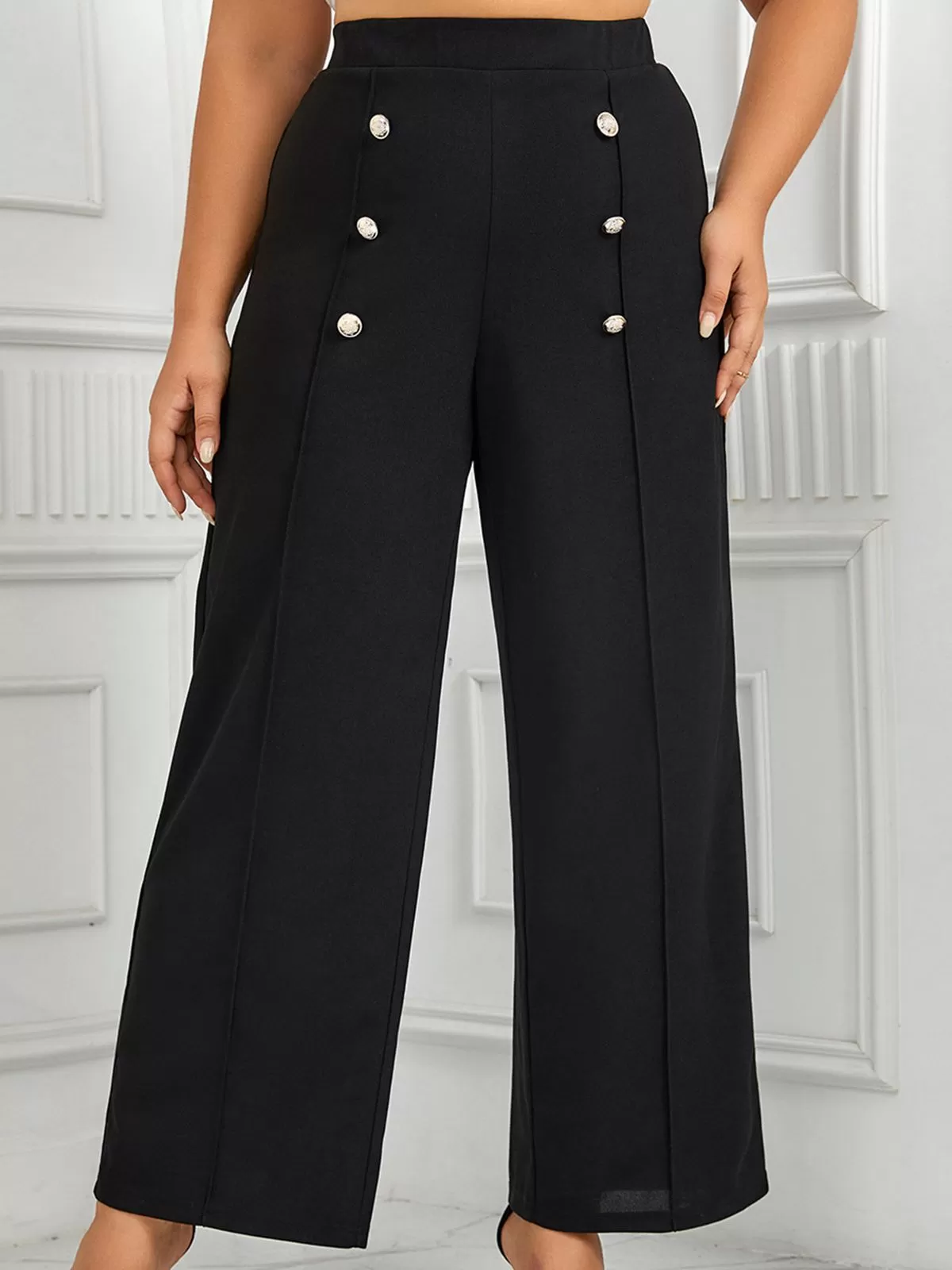 [Plus Size] 1930s High Waisted Double Breasted Suit Pants