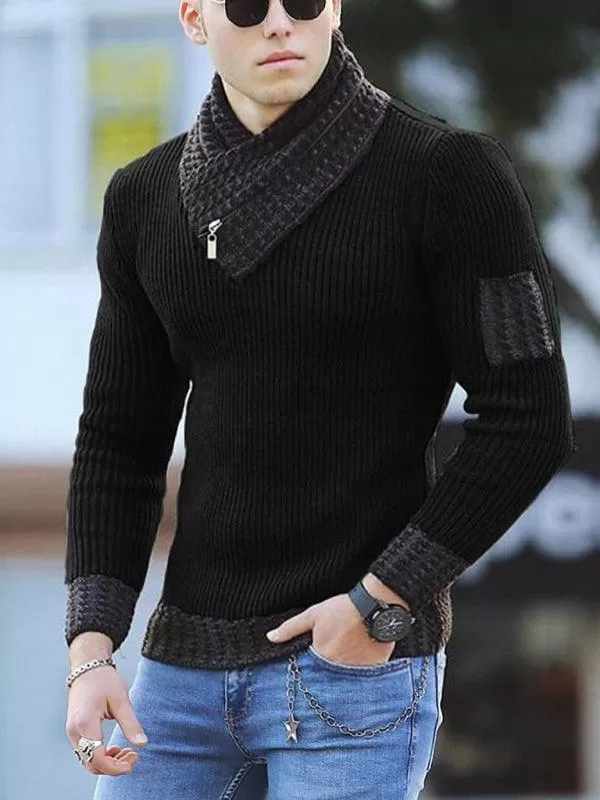 Plus Size Turtleneck Sweater Pullover Men