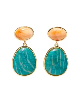 Praia Earrings (Orange/Green)