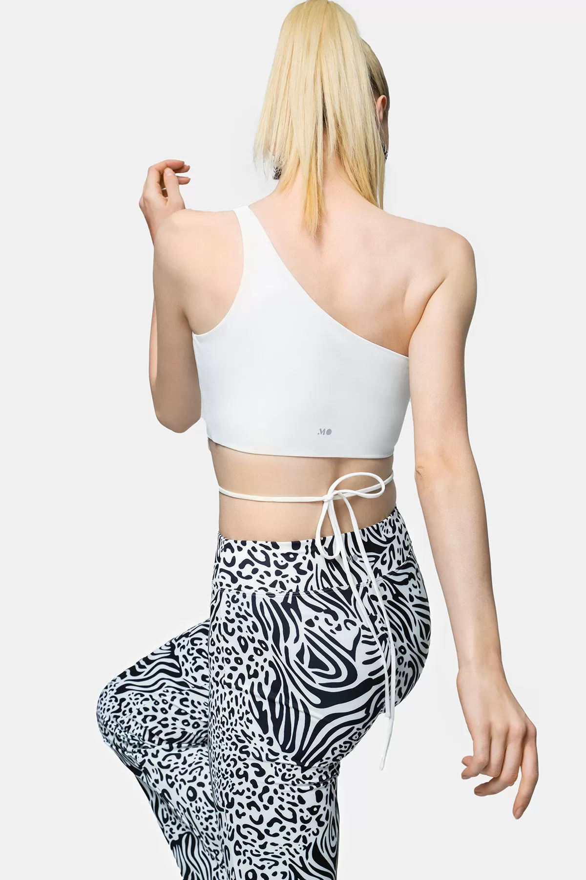 Printed One-Shoulder Bra