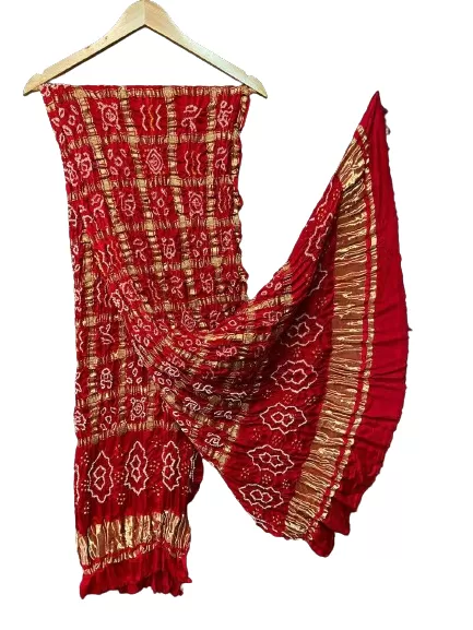 Pure Gaji Silk Handmade Bandhej Dupattas