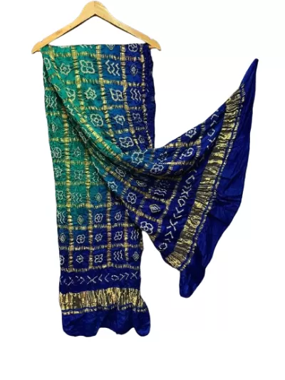 Pure Gaji Silk Handmade Bandhej Dupattas