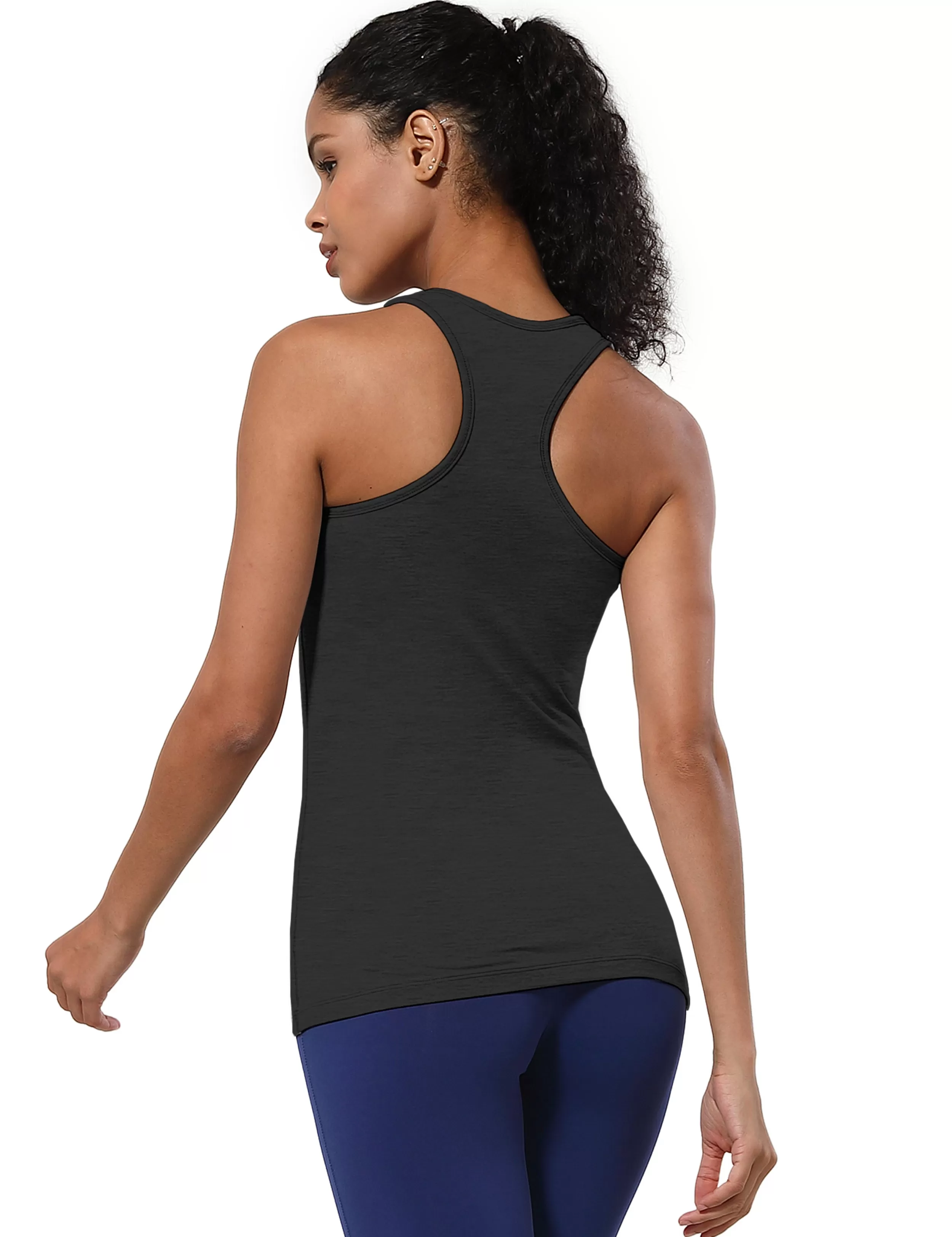 Racerback Athletic Tank Tops heathercharcoal