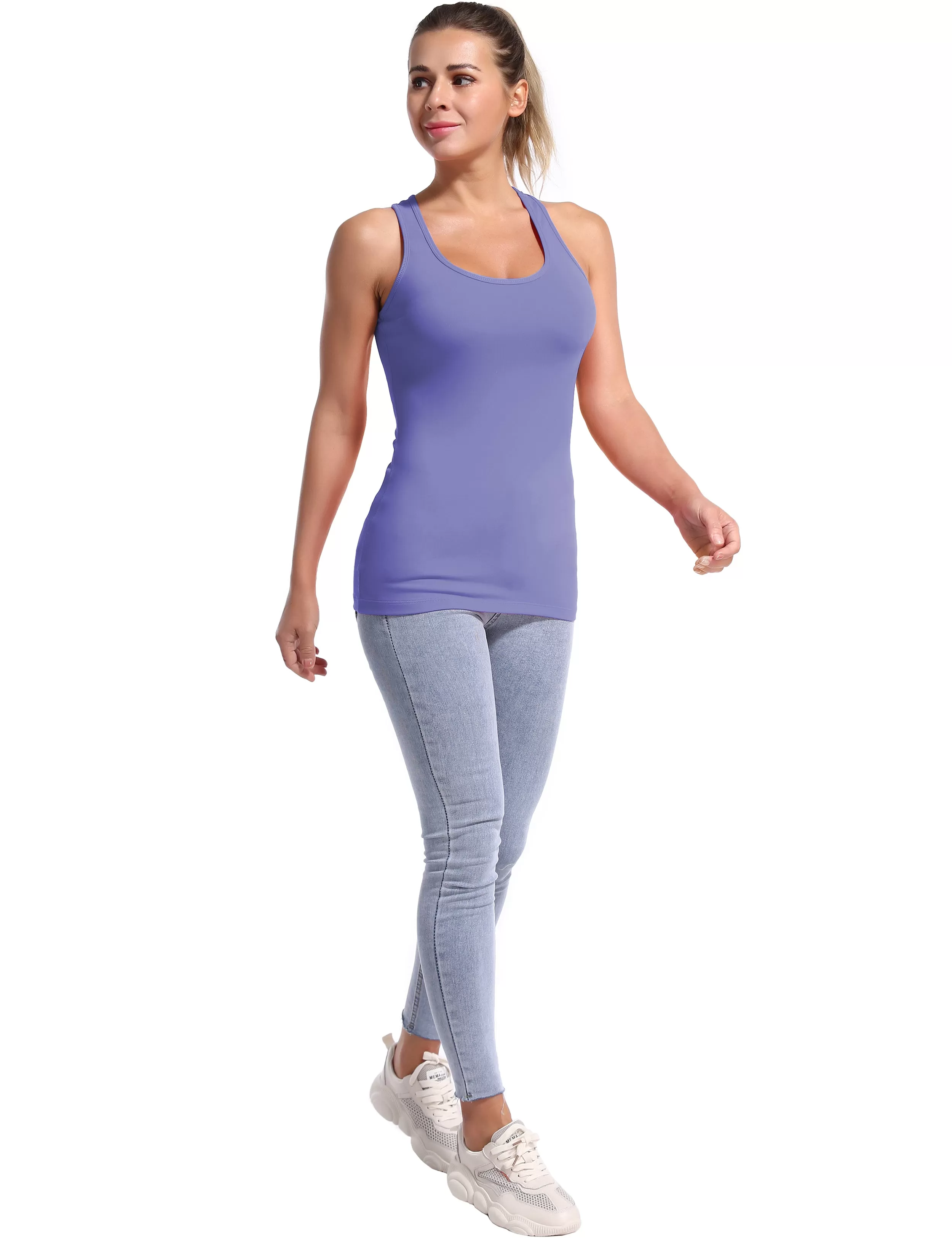 Racerback Athletic Tank Tops lavender