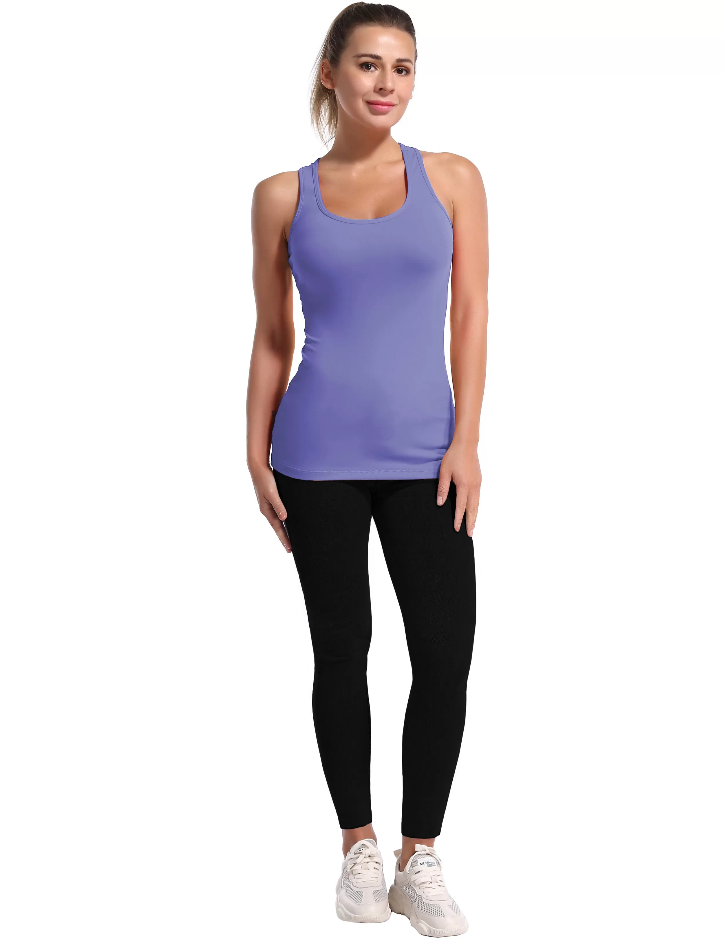 Racerback Athletic Tank Tops lavender