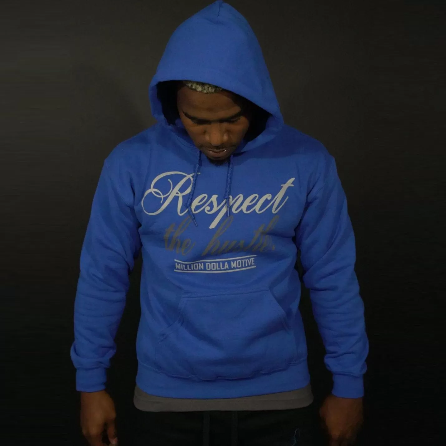 Respect The Hustle - Royal Blue Hoodie Sweatshirt