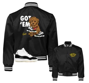 Retro 11 Gratitude Satin Jacket - Got Em - Black