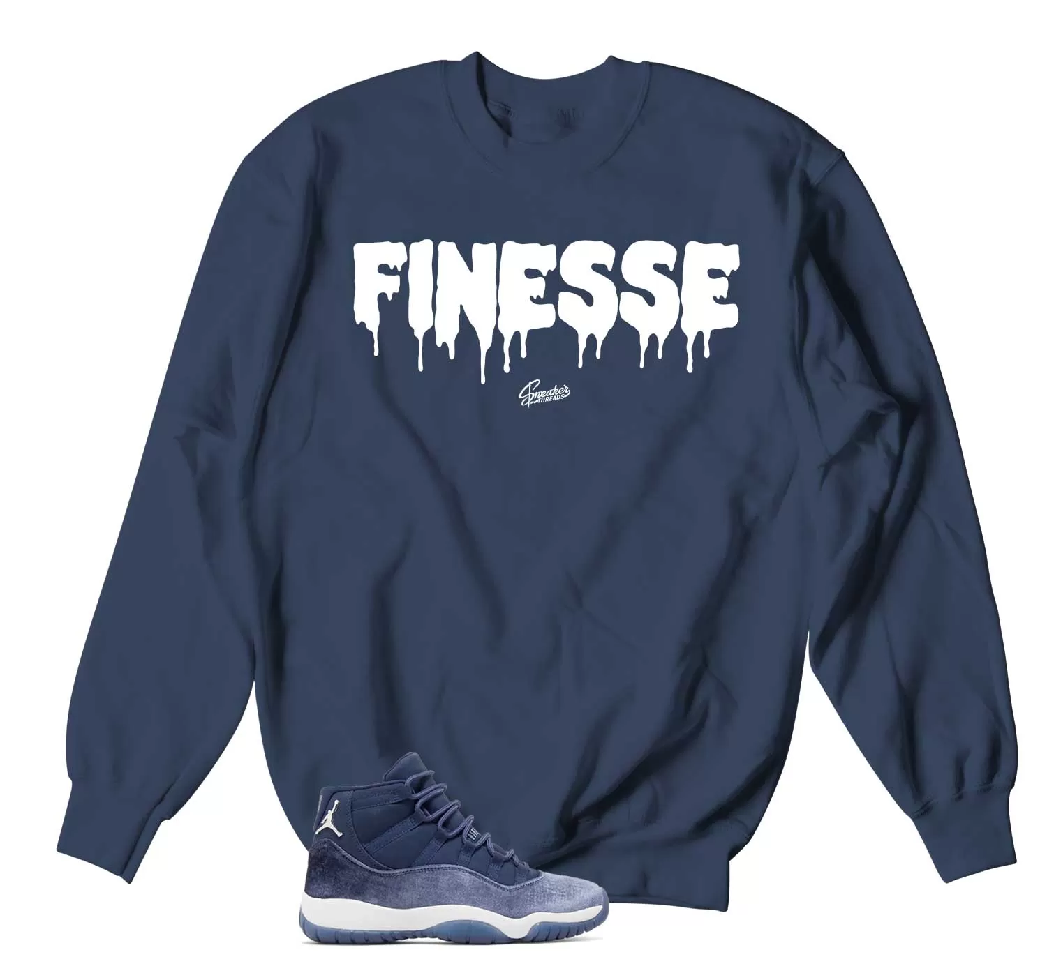 Retro 11 Midnight Navy Sweater - Finesse - Navy