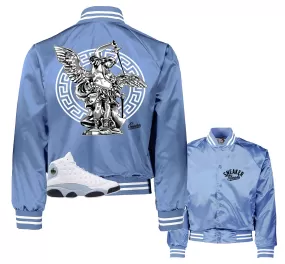 Retro 13 Blue Grey St. Micheal Satin Jacket