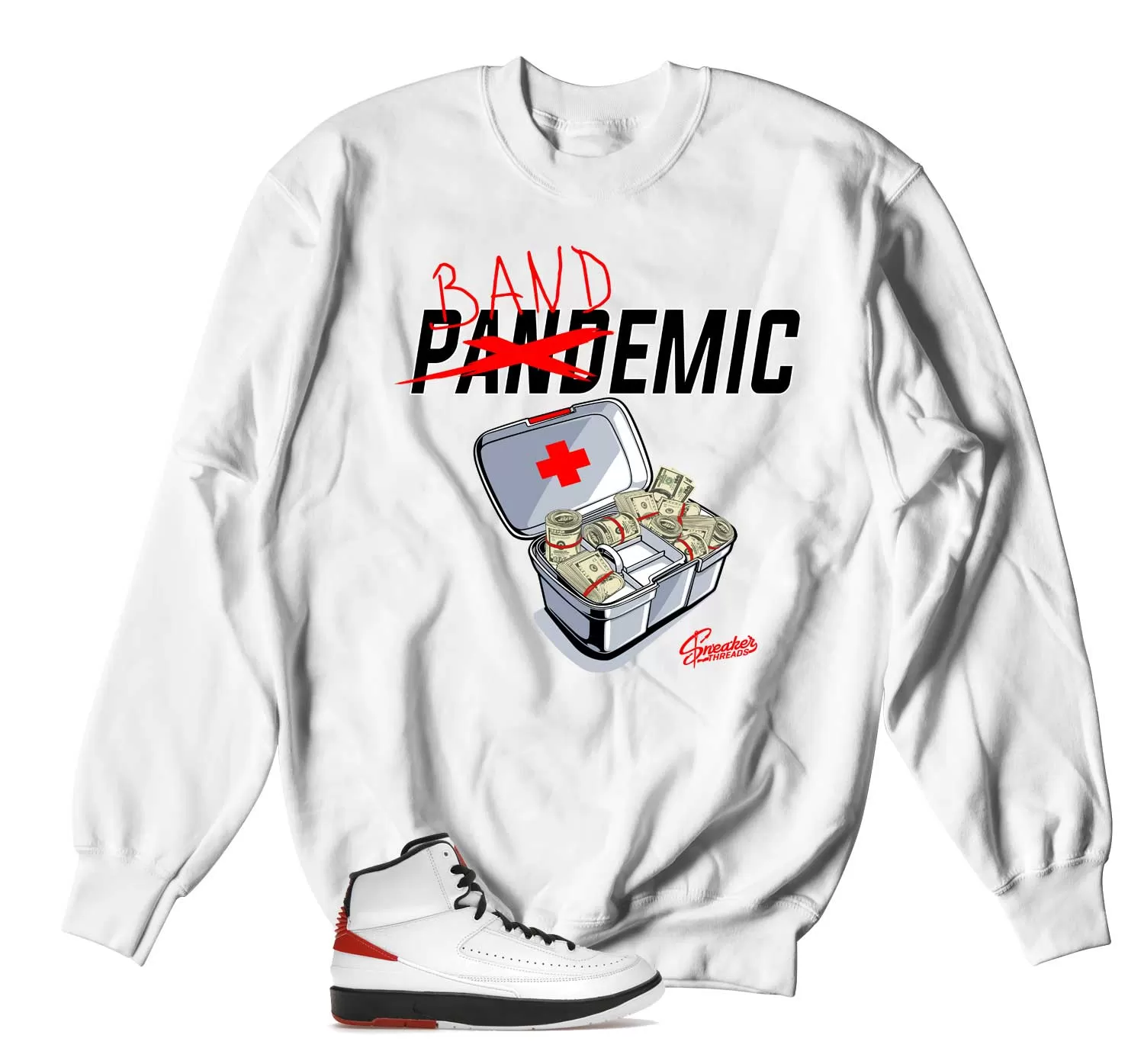 Retro 2 Chicago Sweater - Bandemic - White