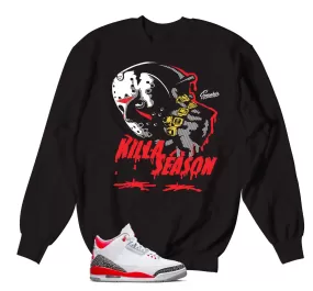 Retro 3 Fire Red Killa Season Sweater