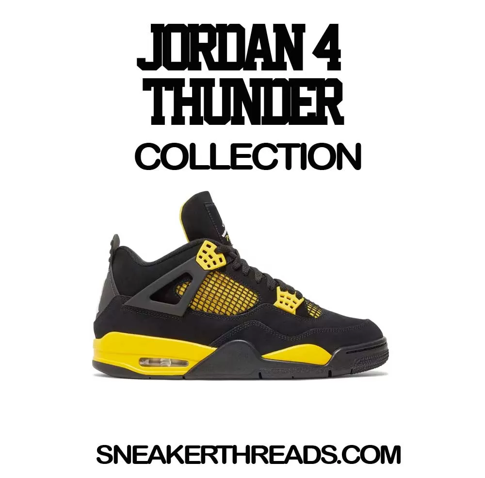 Retro 4 Yellow Thunder Jacket - God Got me - Black