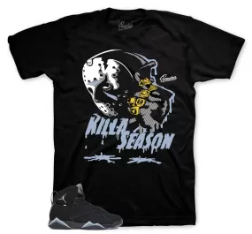 Retro 7 Chambray Shirt - Killa Season - Black