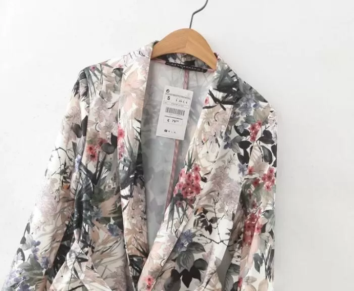 Retro Floral Blazer Women - Casual - Floral