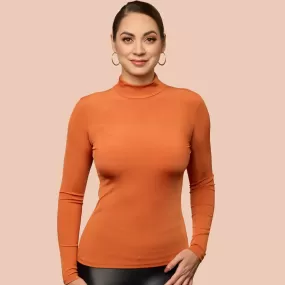 Rib Mock Neck Layering Top (Clearance Style)