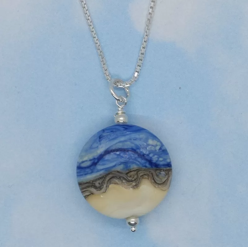 sand and blue sea mini pendant