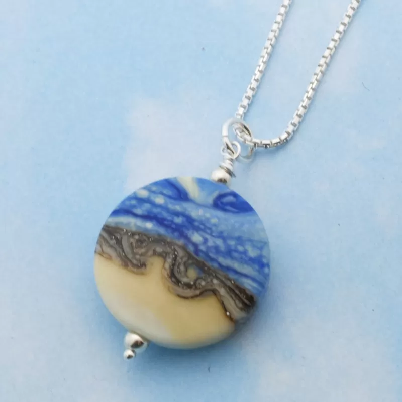 sand and blue sea mini pendant